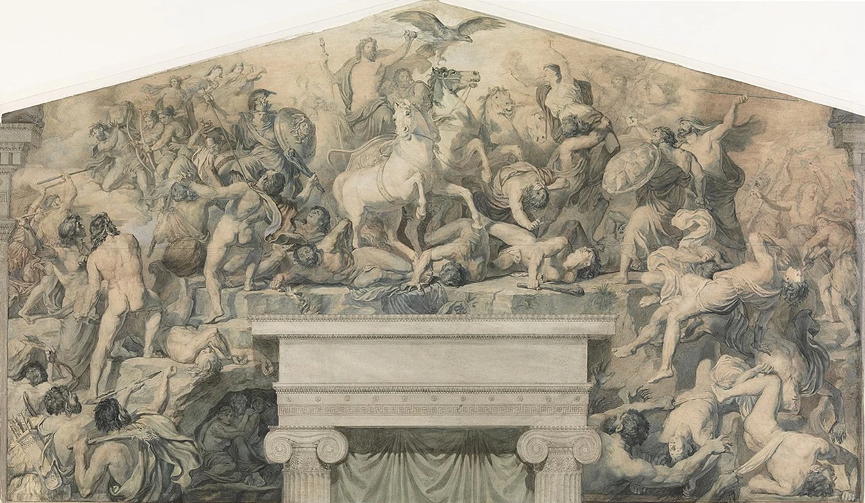 Progetto per un murale con la battaglia tra gli dei dell'Olimpo e i giganti - Metropolitan Museum of Art, New York